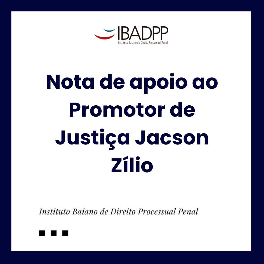 Nota de Apoio ao Promotor de Justiça Jacson Zilio